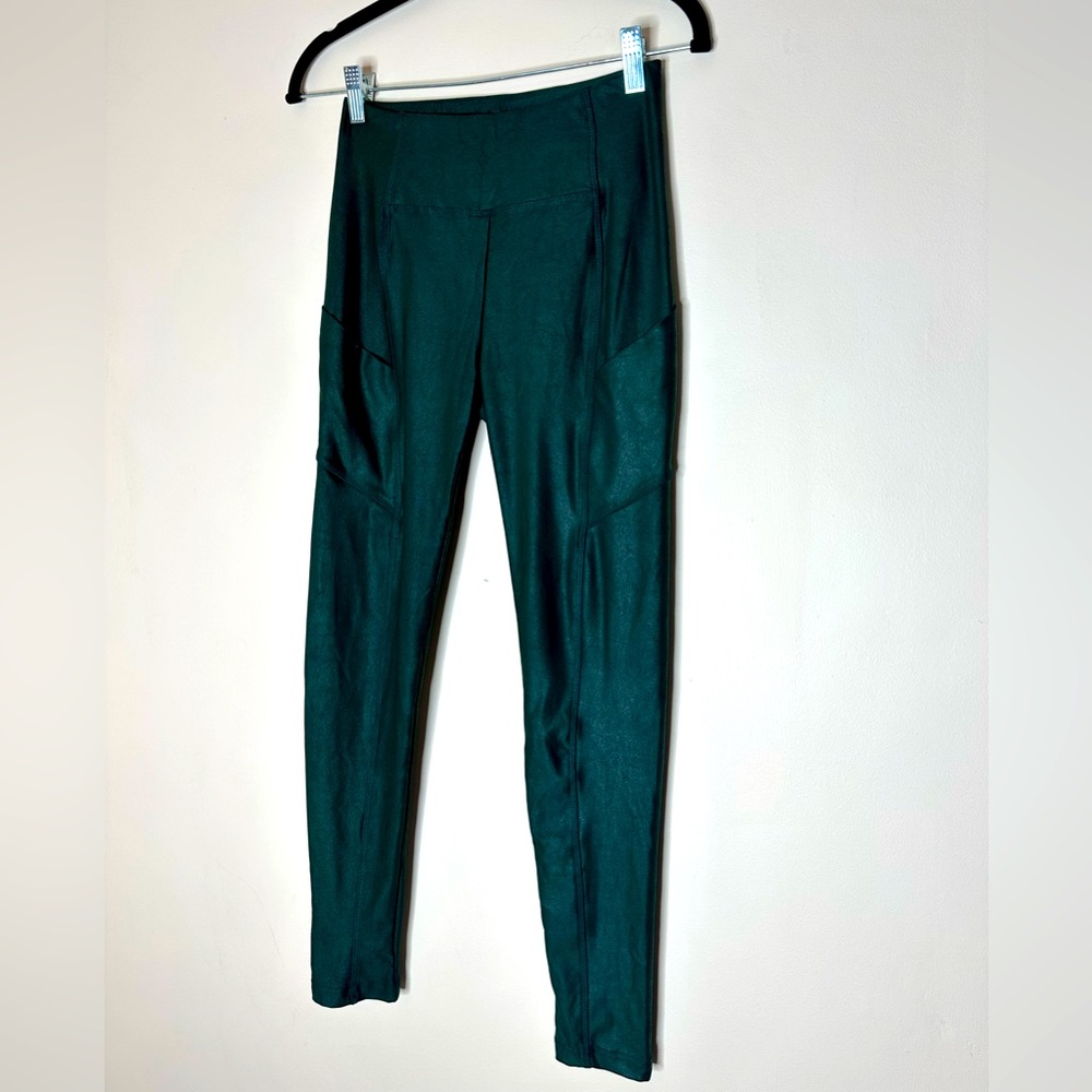 21 SAINTS Faux Leather Green Legging SMALL
